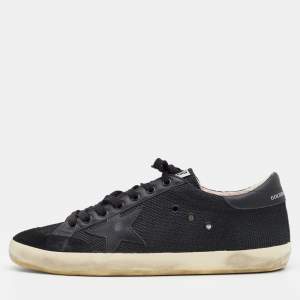 Golden Goose Black Mesh And Leather Super Star Penstar Sneakers Size 44