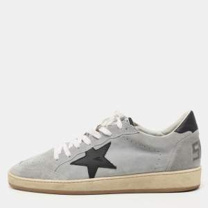 Golden Goose Grey Suede Superstar Low Top Sneakers Size 44