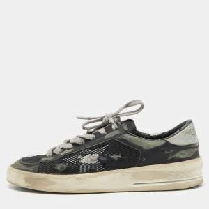 Golden Goose Black/Grey Mesh and Leather Stardan Sneakers Size 40