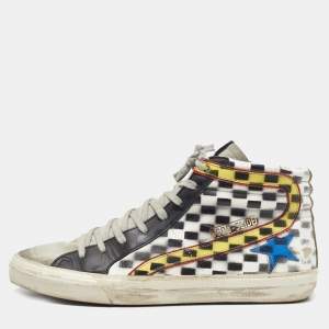 Golden Goose Black/Grey Leather High-top Trainers High Top Sneakers Size 44
