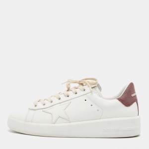 Golden Goose White Leather Purestar Sneakers Size 42