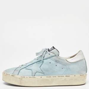 Golden Goose Blue Nubuck Leather Superstar Sneakers Size 40