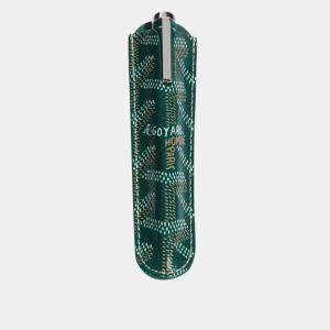 Goyard Green Goyardine Canvas Clamecy Rollerball Travel Pen