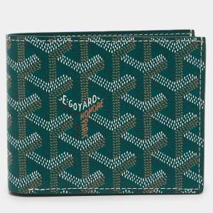 Goyard Green Goyardine Coated Canvas Victoire Bifold Wallet