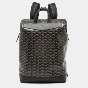 Goyard Black Goyardine Coated Canvas and Leather Cisalpin Backpack