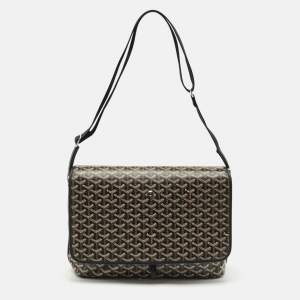 Goyard Black Goyardine Coated Canvas Capetien Messenger MM Bag