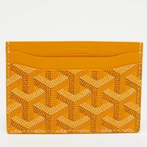 Goyard Yellow Goyardine Coated Canvas and Leather Saint Sulpice Card Holder