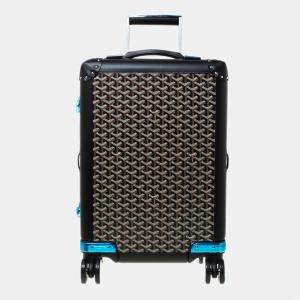 Goyard Black Goyardine Canvas and Leather Bourget PM Trolley