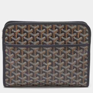 Goyard Black Goyardine Coated Canvas Jouvence MM Toiletry Bag