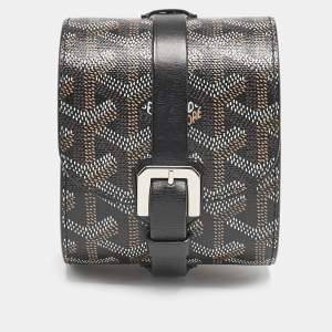 Goyard Black Goyardine Coated Canvas and Leather Travel Watch Case