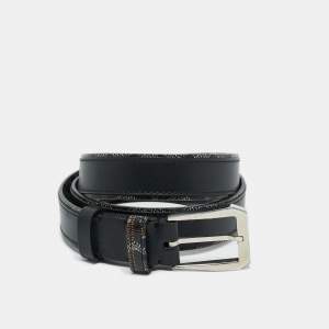 Goyard Black Goyardine Coated Canvas and Leather Fregate Belt 90 CM