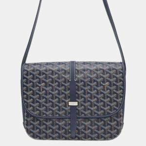 Goyard Belvedere Shoulder Bag Navy/Multicolor Leather Pvc Size Mm