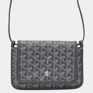 Goyard Plume Pouch Wallet Gray plume Pvc Coated Canvas Leather