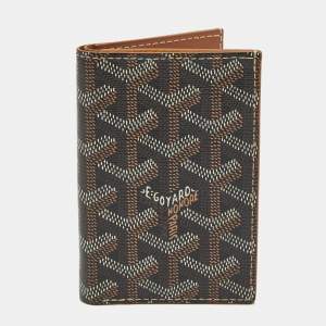 Goyard Brown Goyardine Coated Canvas Saint Pierre Card Holder