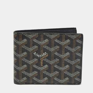 Pre Owned Goyard Black Goyardine Coated Canvas Victoire Bifold Wallet