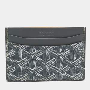 Goyard Grey Goyardine Coated Canvas and Leather Saint Sulpice Card Holder
