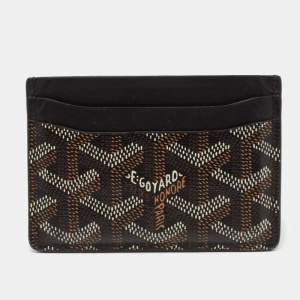 Goyard Black Goyardine Coated Canvas and Leather Saint Sulpice Card Holder