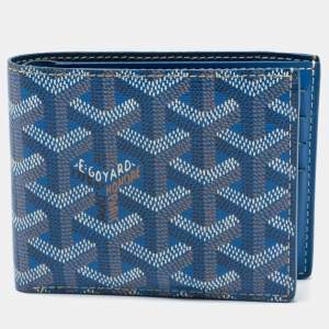 Goyard Blue Goyardine Coated Canvas Bi-Fold Wallet