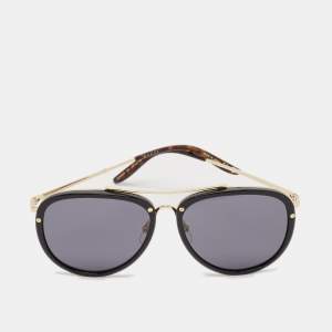 Gucci Black/Gold GG0662S Aviator Sunglasses