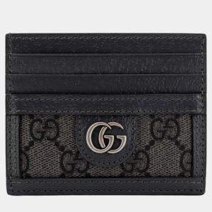 Gucci Grey GG Supreme Canvas Ophidia Card Holder