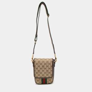 Gucci x Palace Beige/Ebony GG-P Canvas and Leather Messenger Bag