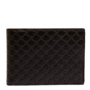 Gucci Brown GG Microguccissima Leather Bifold Wallet
