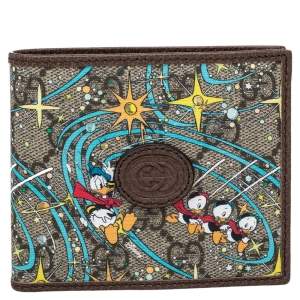 Gucci x Disney Beige GG Supreme Donald Duck Billfold Wallet