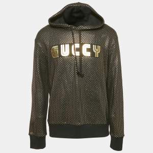Gucci Black Star Print Cotton Hoodie M