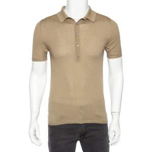 Gucci Dark Beige Cashmere Short Sleeve T-Shirt M
