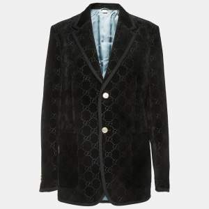Gucci Black GG Supreme Jacquard Jacket M