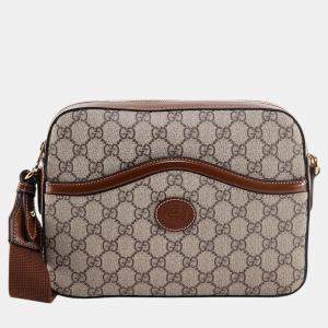 Gucci Beige GG Supreme Canvas Shoulder Bag