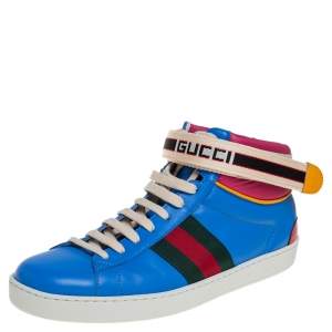Gucci Multicolor Leather Ace High Top Sneakers Size 41