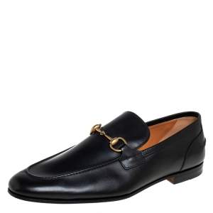 مملوكة مسبقًا Gucci Black Leather Jordaan Loafers Size 46