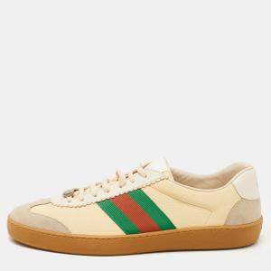 Gucci Tricolor Leather and Suede G74 Sneakers Size 46