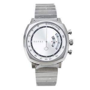 Gucci Silver Stainless Steel Grip YA157302 Men's Wristwatch 40 mm