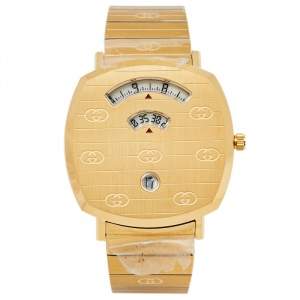 Gucci Yellow Gold PVD Stainless Steel Grip YA157409 Men's Wristwatch 38 mm