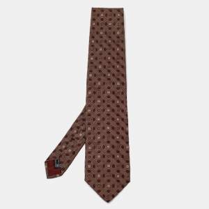 Gucci Maroon Jacquard Silk Classic Tie
