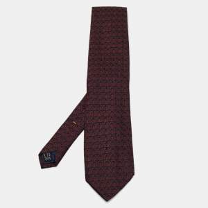 Gucci Vintage Purple/Orange Jacquard Traditional Tie 