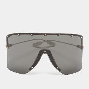 Gucci Black GG1244S Studded Shield Sunglasses