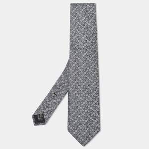 Gucci Blue Patterned Silk Standard Tie 