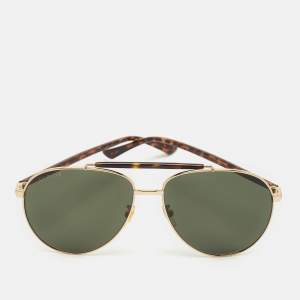 Gucci Black/Brown GG0014S Aviator Sunglasses