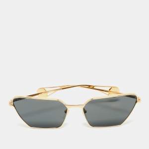 Gucci Black/Gold Tone GG0538S Rectangular Sunglasses
