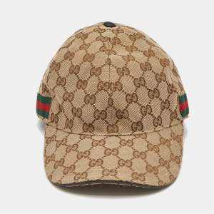Gucci Beige GG Canvas Baseball Cap L