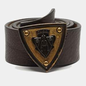 Pre Owned Gucci Hysteria Buckle Belt 95CM Brown Leather