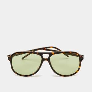مملوكة مسبقًا نظارة شمسية غوتشي جي جي 1156 أس بني سلحفاة الطيار