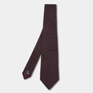 Gucci Burgundy Jacquard Silk Tie
