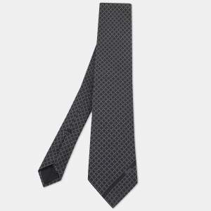 Gucci Black Diamante Silk Jacquard Tie