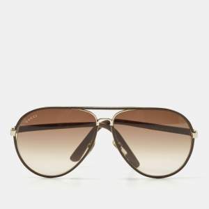 Gucci Brown Gradient Covered Aviator Sunglasses