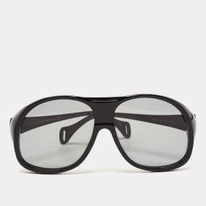 Gucci Black/Grey GG0243S Oversized Round Sunglasses