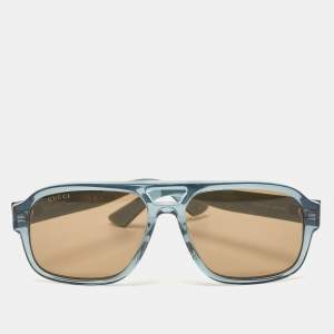 Gucci Blue/Brown GG0925S Rectangle Sunglasses